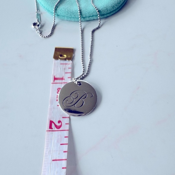 Tiffany & Co. large initial disk necklace - Picture 4 of 4
